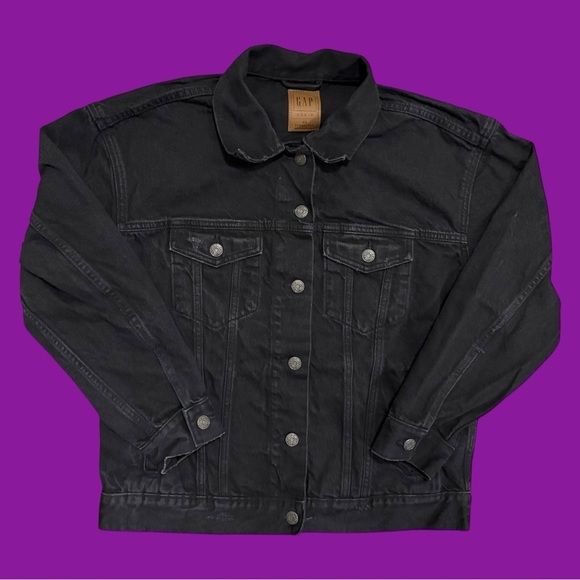 GAP Jackets & Blazers - 90s GAP Black Denim Jacket
